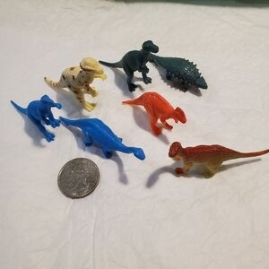 Miniature Dinosaur plastic toy play lot of 7